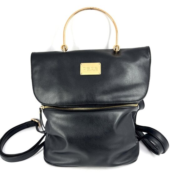 Bebe 3-Piece Bag Set Black with Gold Hardware – Crossbody, Backpack & Tot - Picture 6 of 16